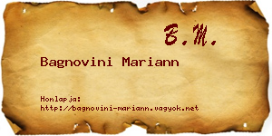 Bagnovini Mariann névjegykártya